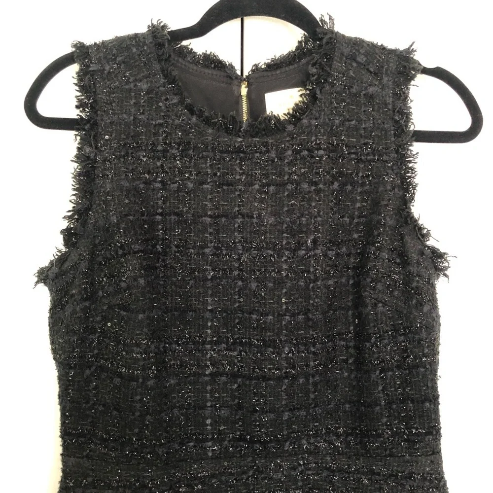 Kate Spade Black Shimmer Tweed Dress Size 8